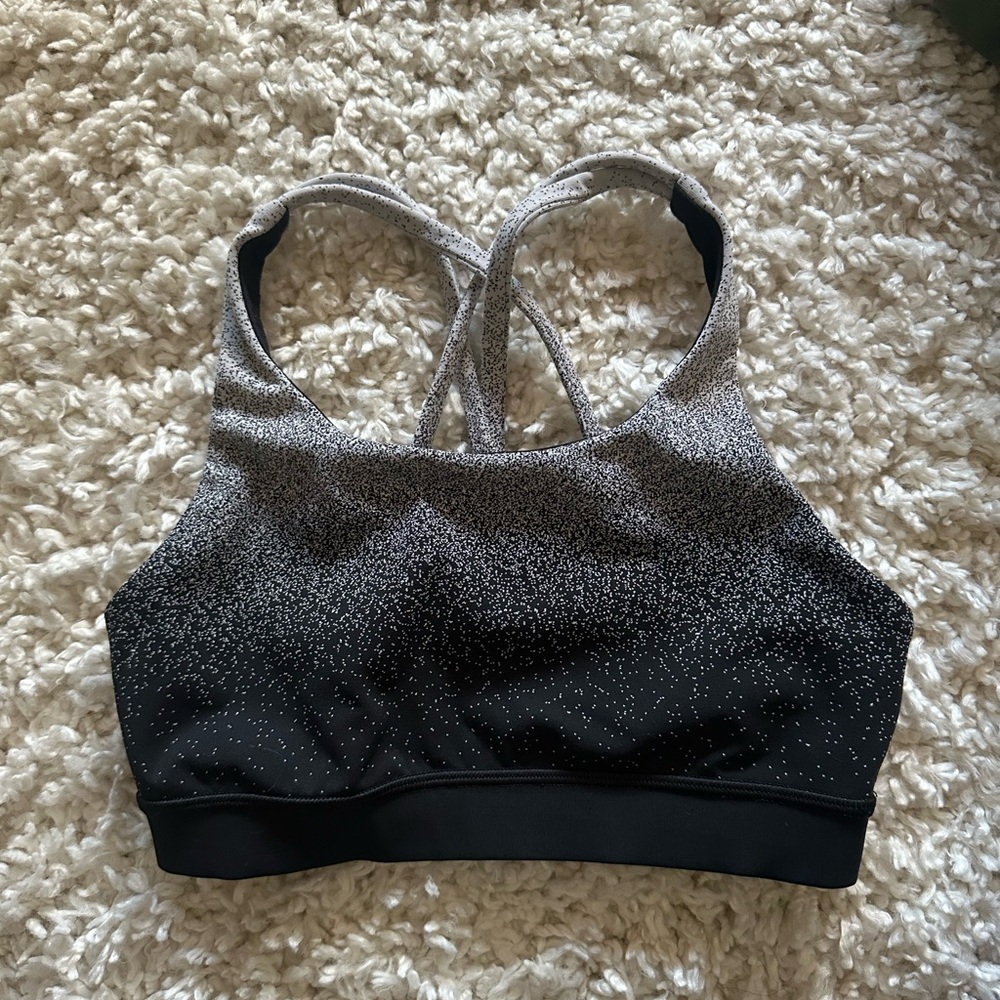 Lululemon ombré Black and Gray Sports Bra